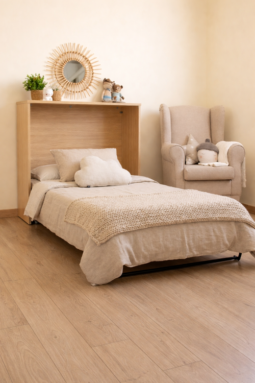 Cama Abatible 1 plaza Roble Merida