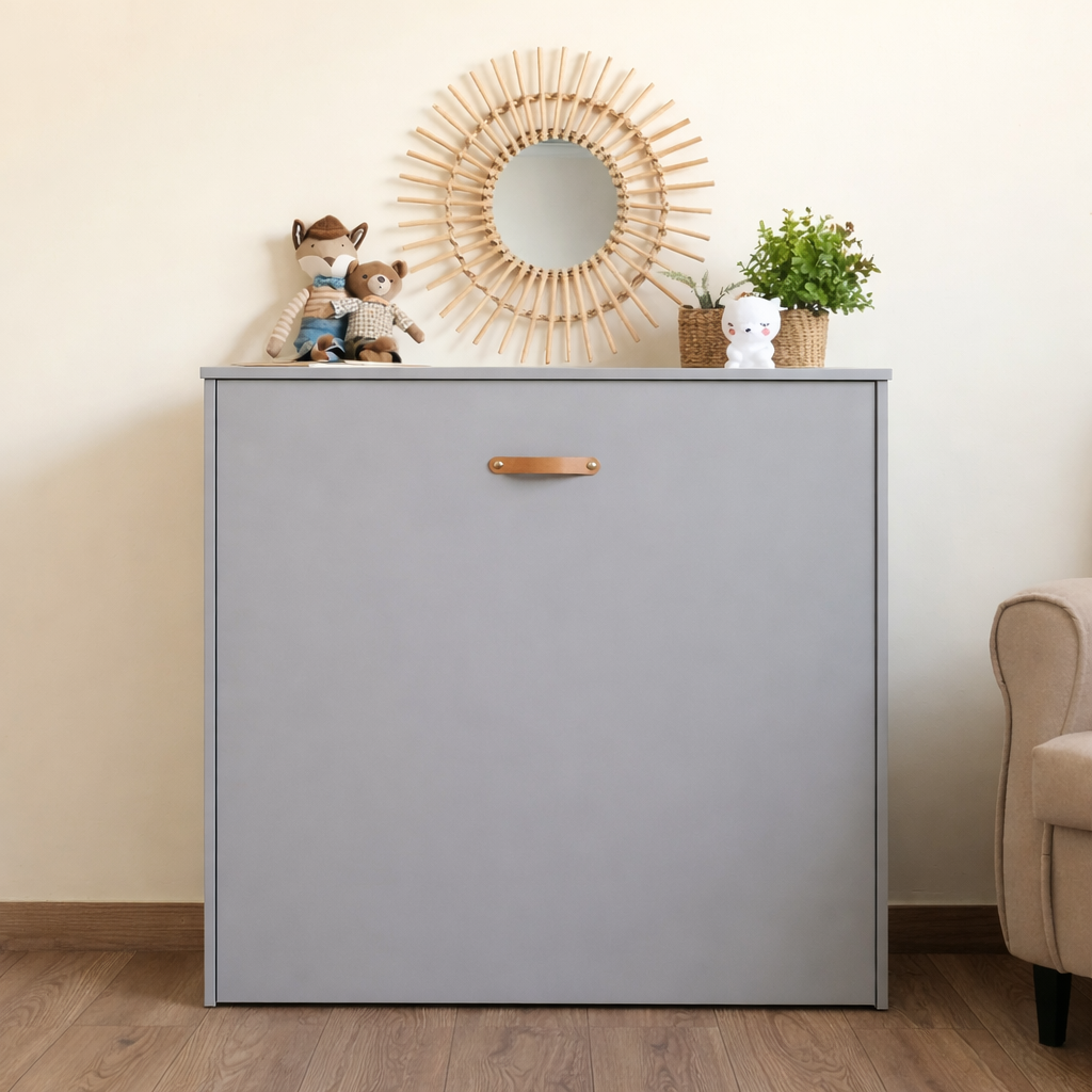 Cama Abatible 1 plaza Blanca