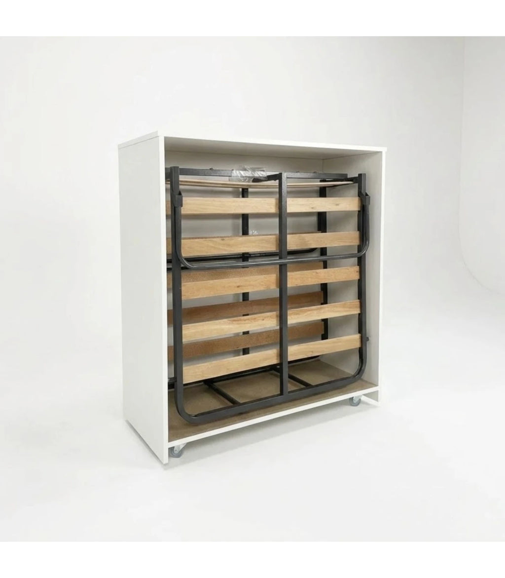 Cama Abatible 1 plaza Blanca