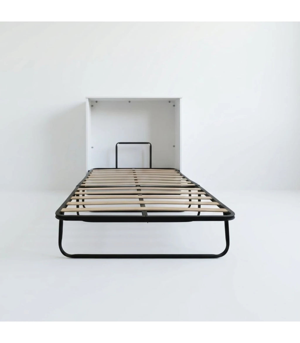 Cama Abatible 1 plaza Blanca